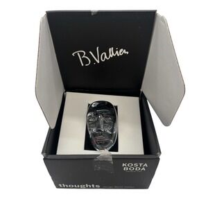 Kosta Boda Thoughts You Sculpture Bertil Vallien Glass Face Art Brains